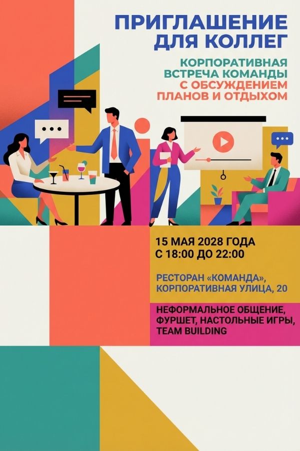 Пример приглашения коллегам