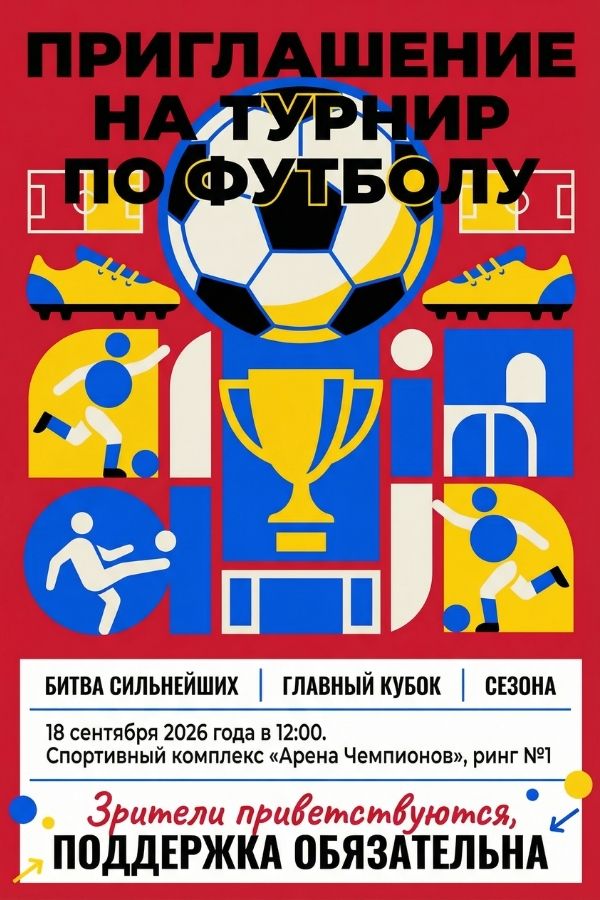 Пример приглашения на кубок