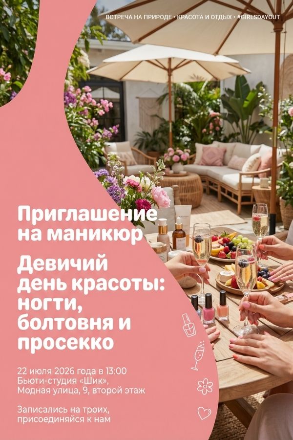 Приглашение Маникюр