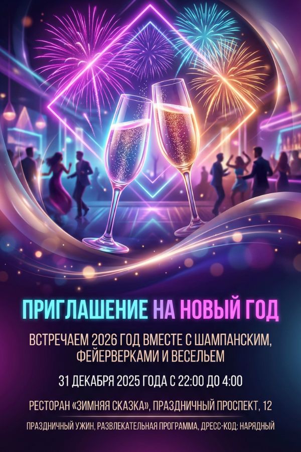 Приглашение Новый год
