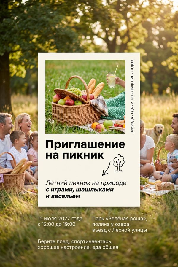 Приглашение Пикник