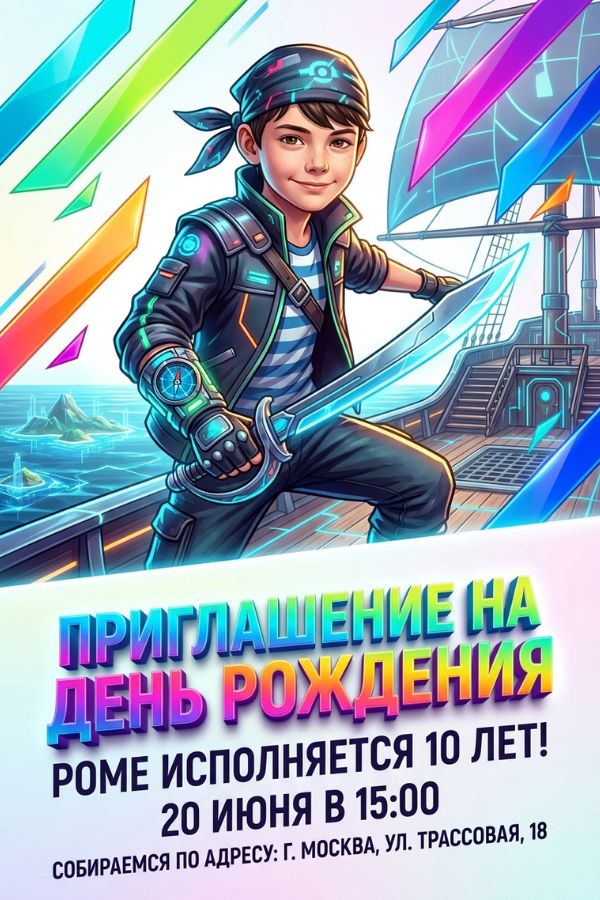 Приглашение Пиратское