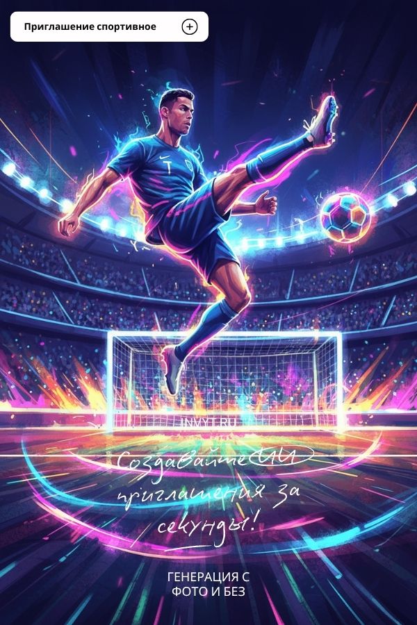 Пример приглашения на спортивное мероприятие