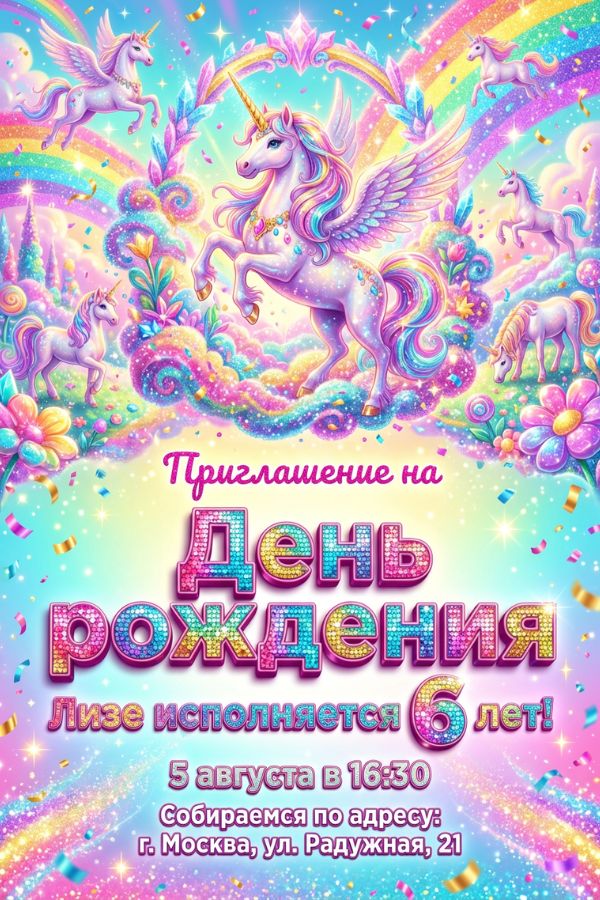 Приглашение Единорог