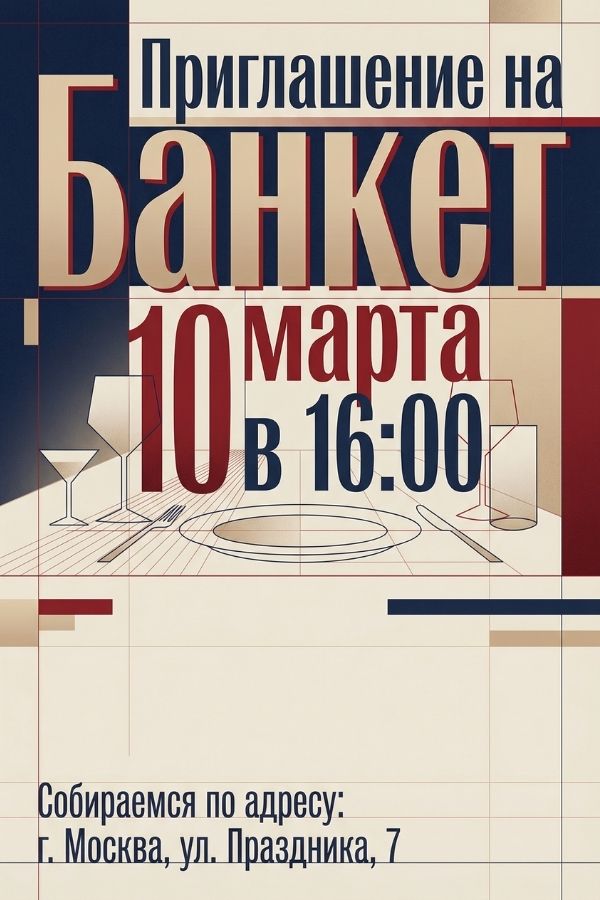 Приглашение на банкет