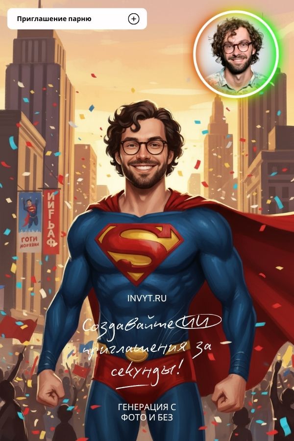 Приглашение для парня