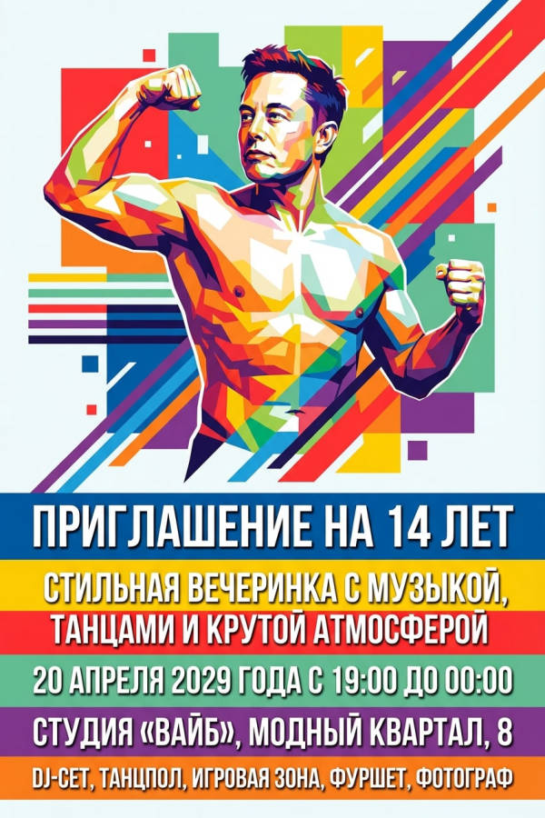 Приглашение мальчику на 14 лет