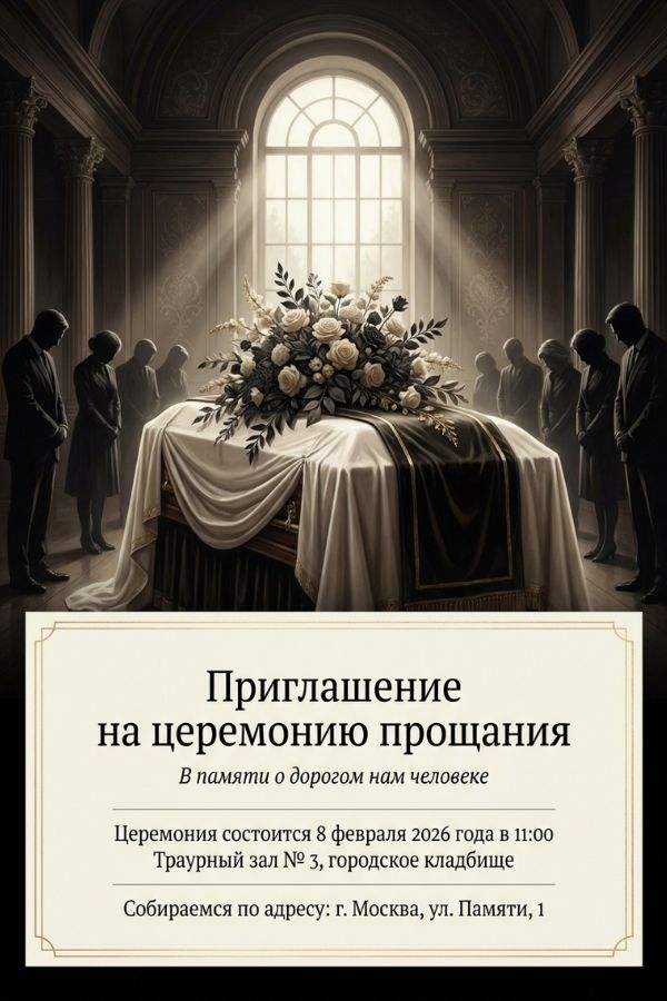 Приглашение на кладбище