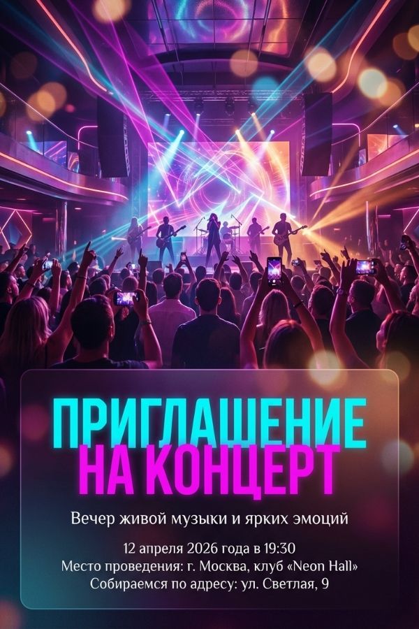 Приглашение на концерт