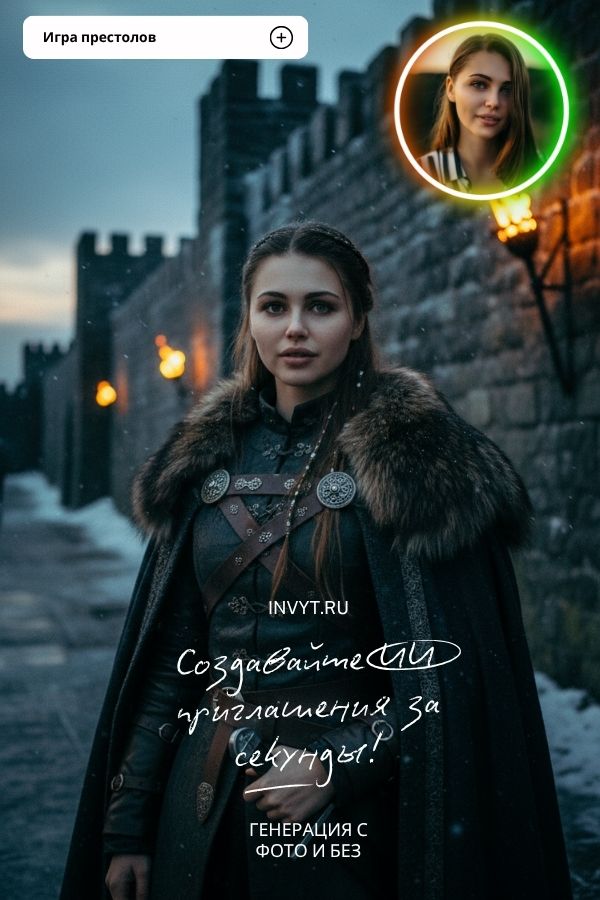 Приглашение в стиле «Игры престолов»