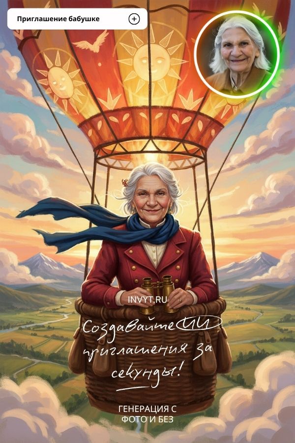 Приглашение для бабушки