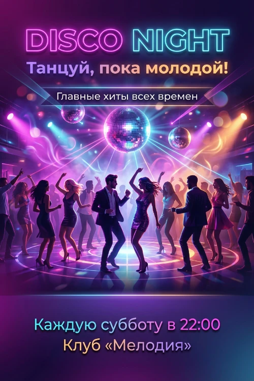 Приглашение на дискотеку