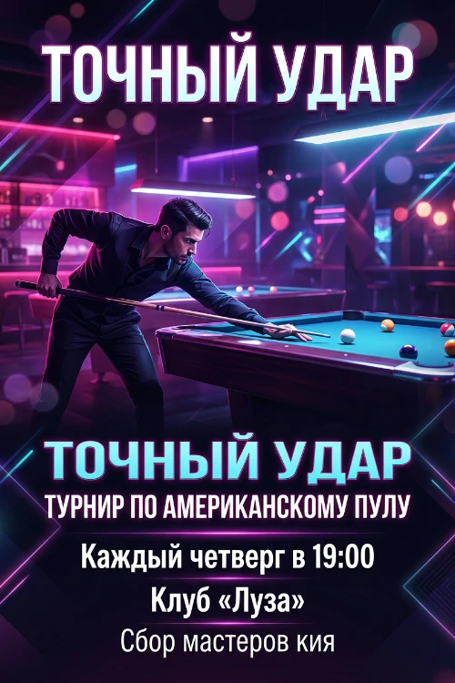 Приглашение на бильярд