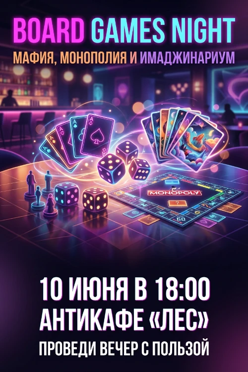 Приглашение на настольные игры