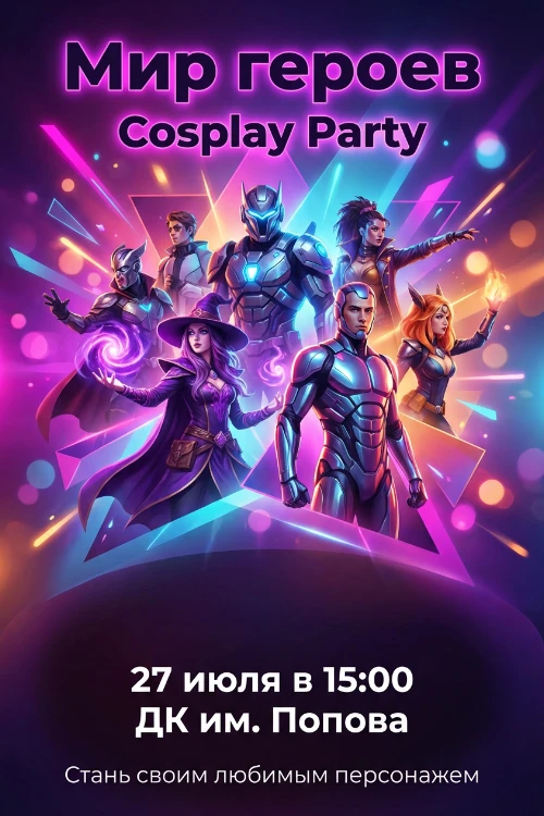 Приглашение на косплей-вечеринку