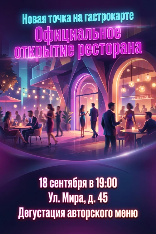 Приглашение на открытие магазина