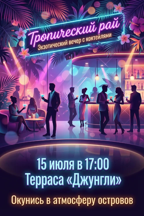 Приглашение на тропическую вечеринку