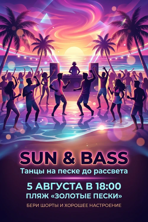 Приглашение на пляжную вечеринку