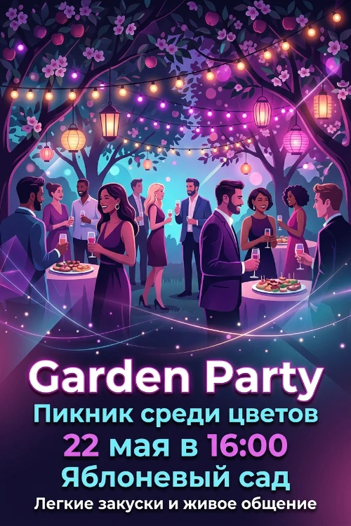 Приглашение на садовую вечеринку