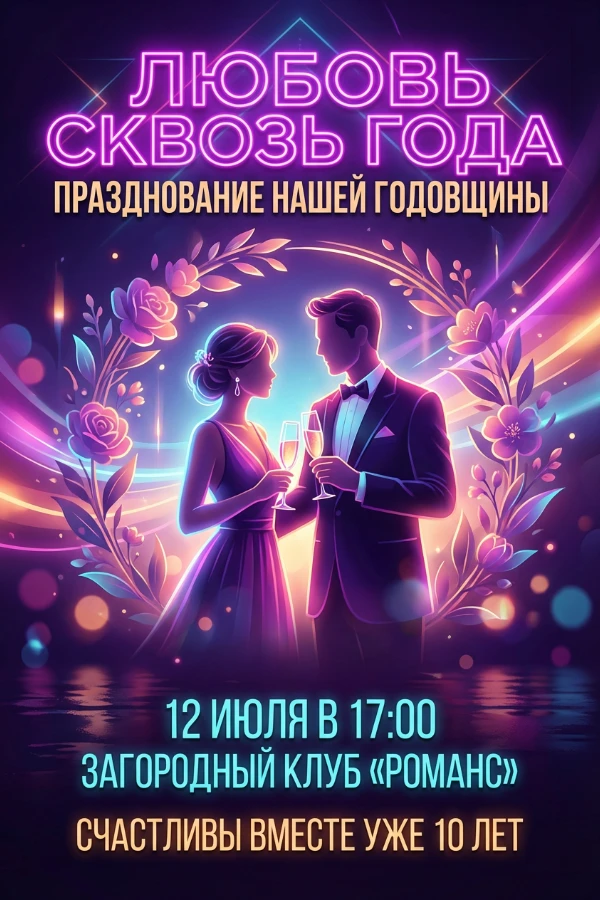 Приглашение на годовщину свадьбы