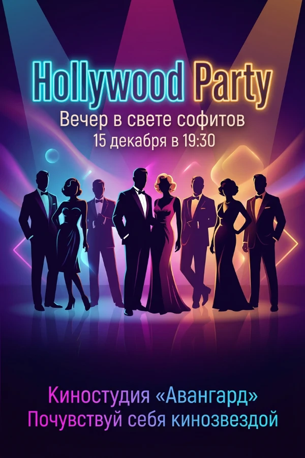 Приглашение в стиле Голливуд