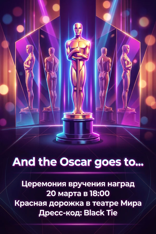 Приглашение в стиле Оскар