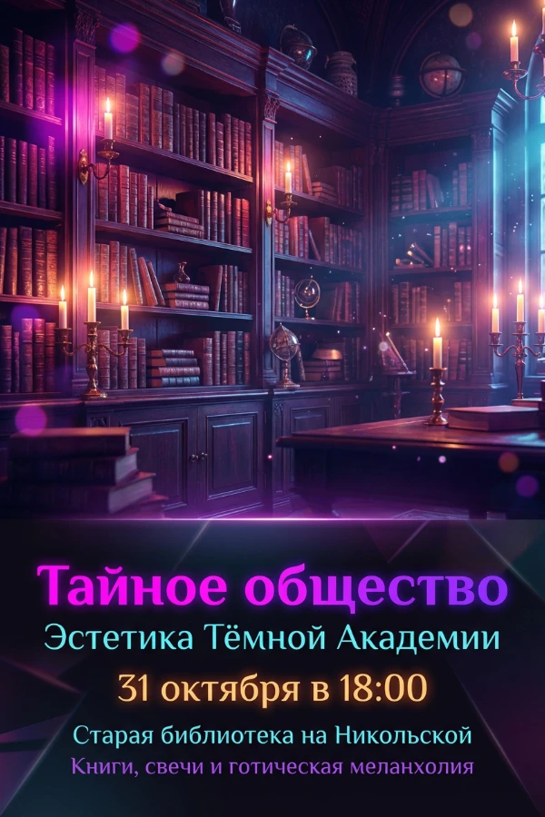 Приглашение в стиле тёмная академия