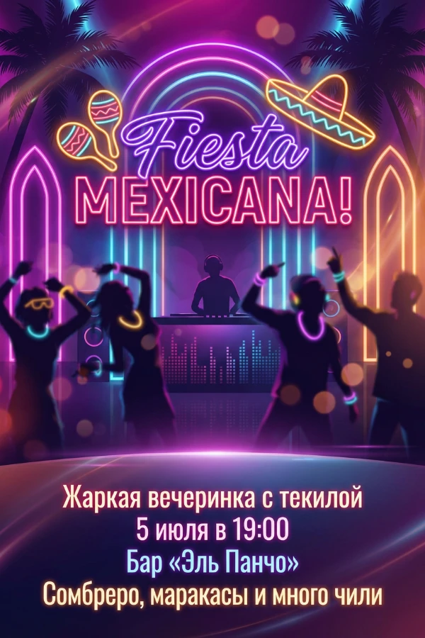 Приглашение в мексиканском стиле