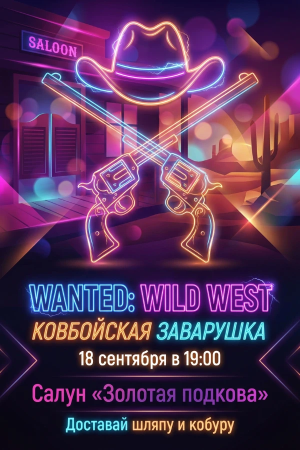 Приглашение в стиле дикого запада