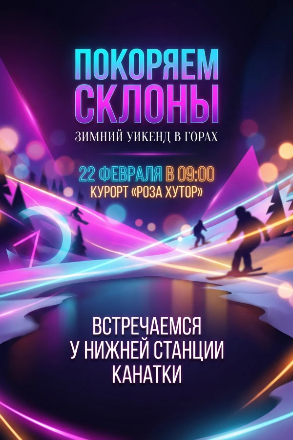 Приглашение на горнолыжный курорт