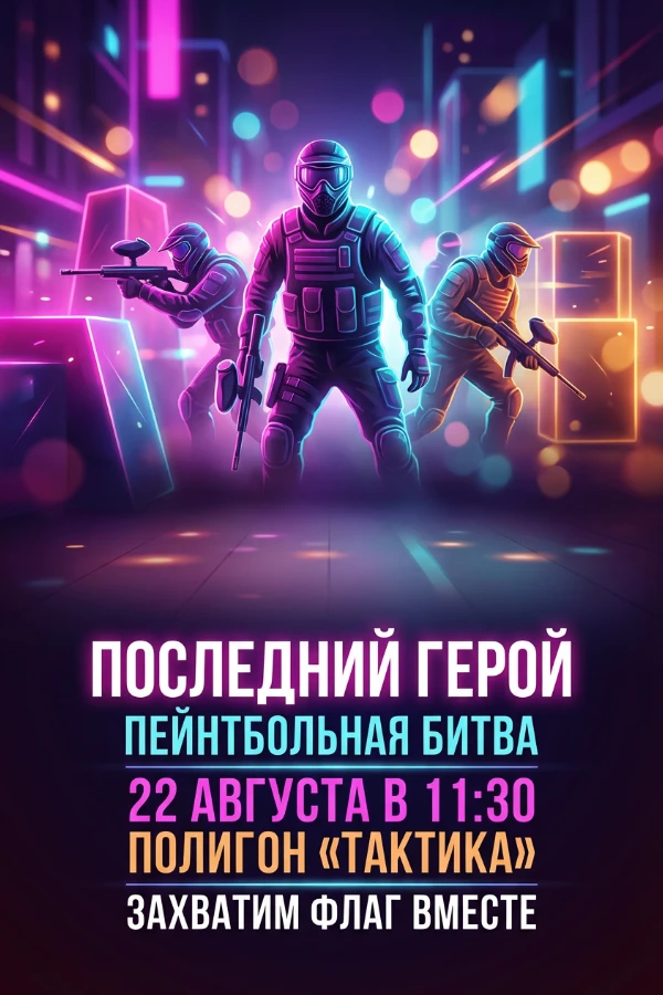 Приглашение на пейнтбол