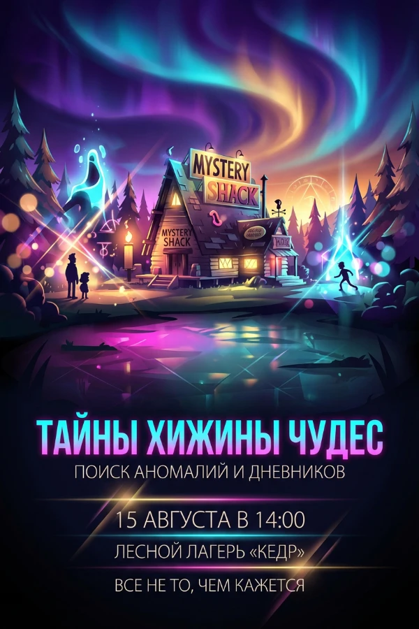 Приглашение в стиле Гравити Фолс