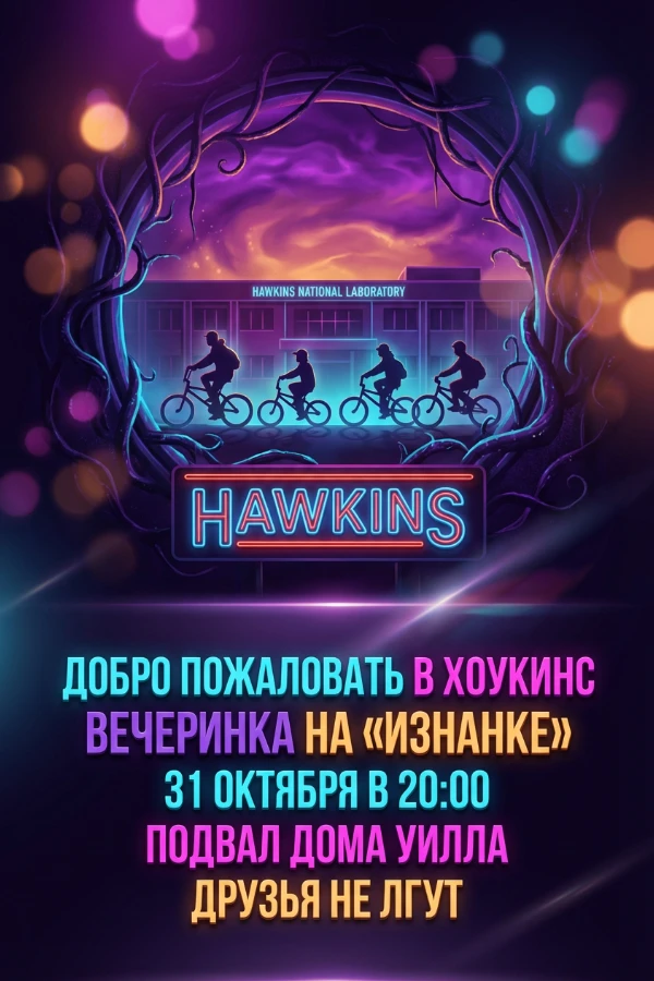 Приглашение в стиле Очень странные дела