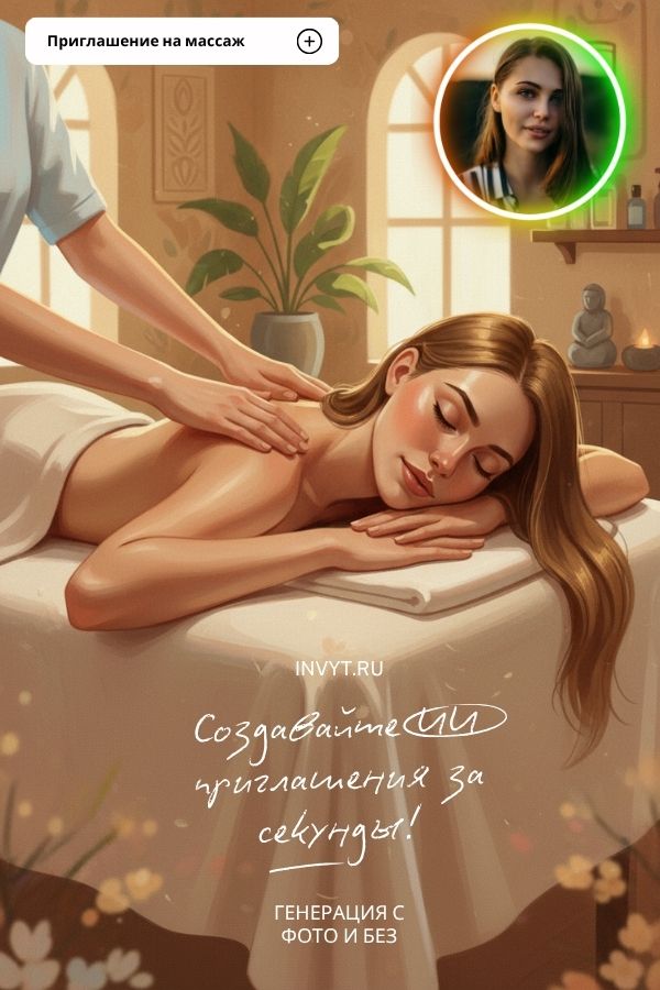 Приглашение на массаж