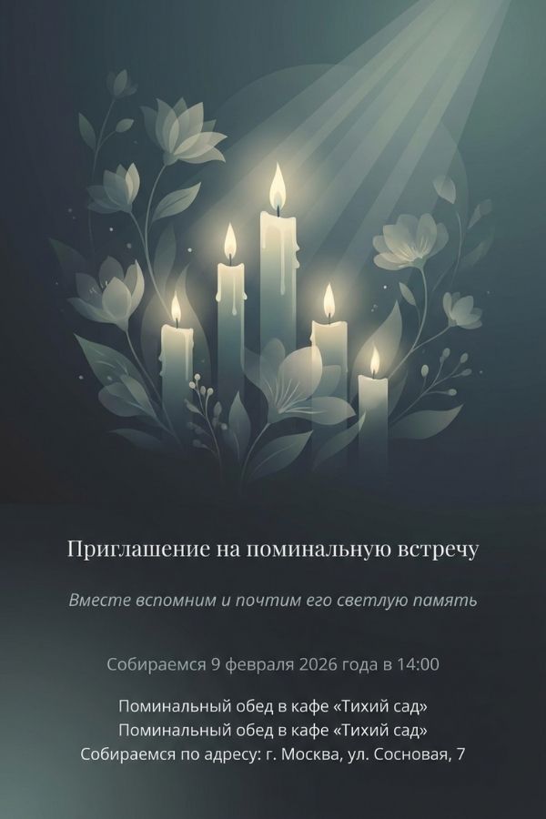 Приглашение на поминки