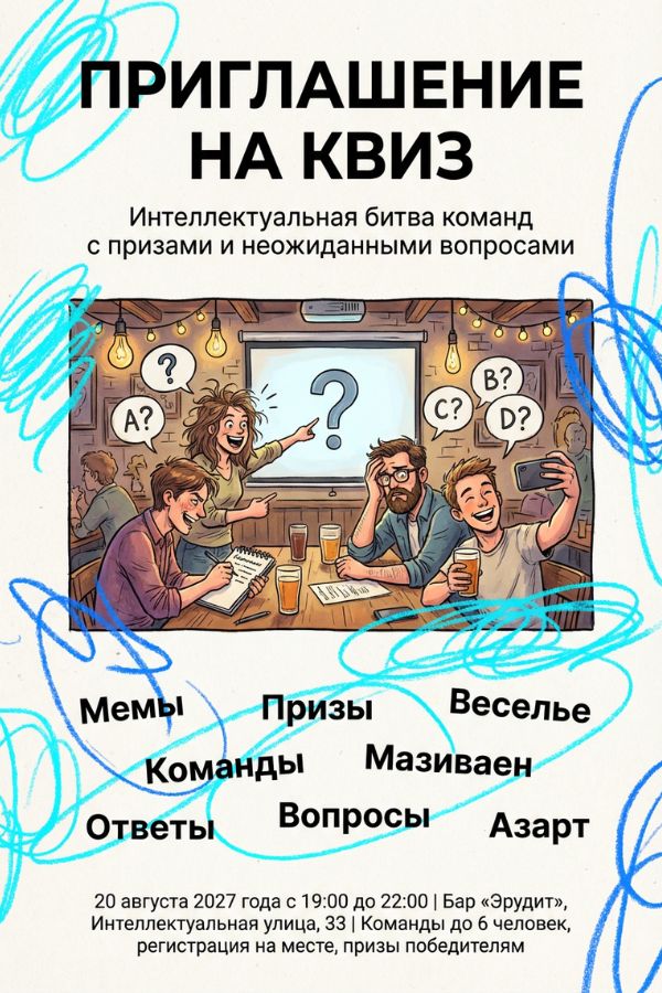 Приглашение на квиз