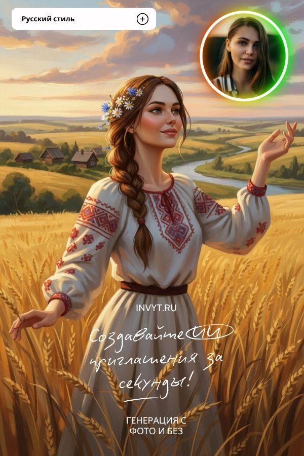 Приглашение в русском стиле