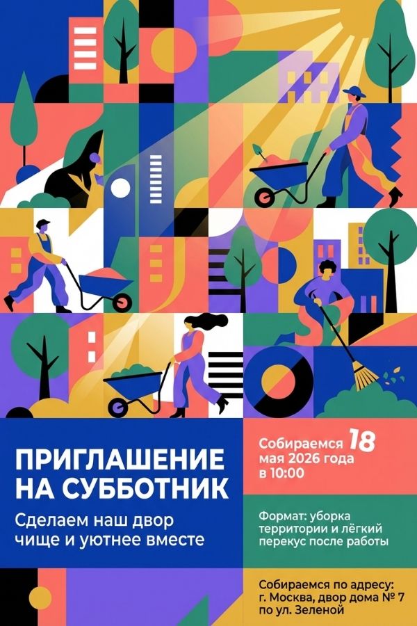 Приглашение на субботник