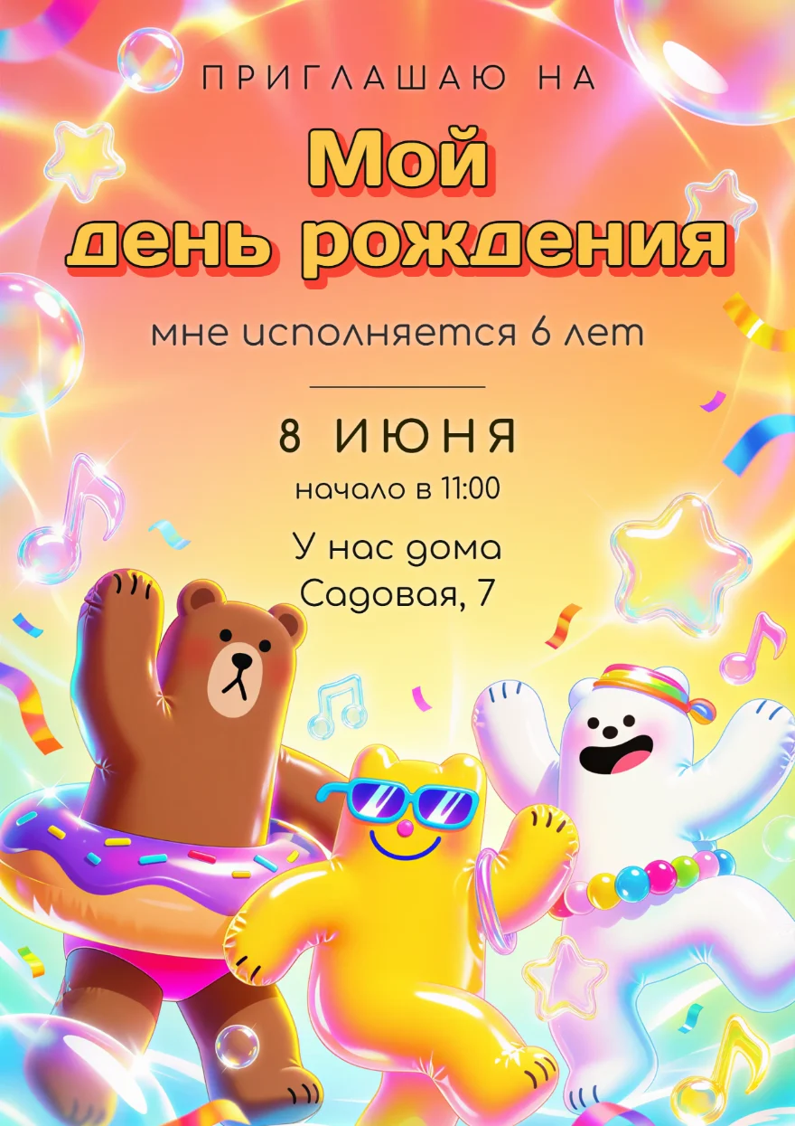 Медведи в мыльных пузырях