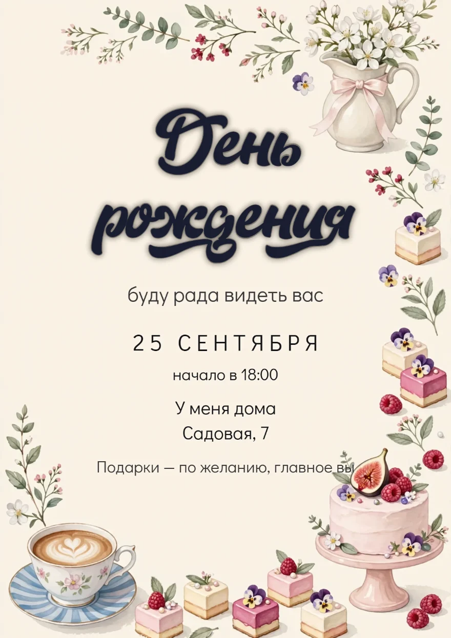 Ягодный торт с инжиром