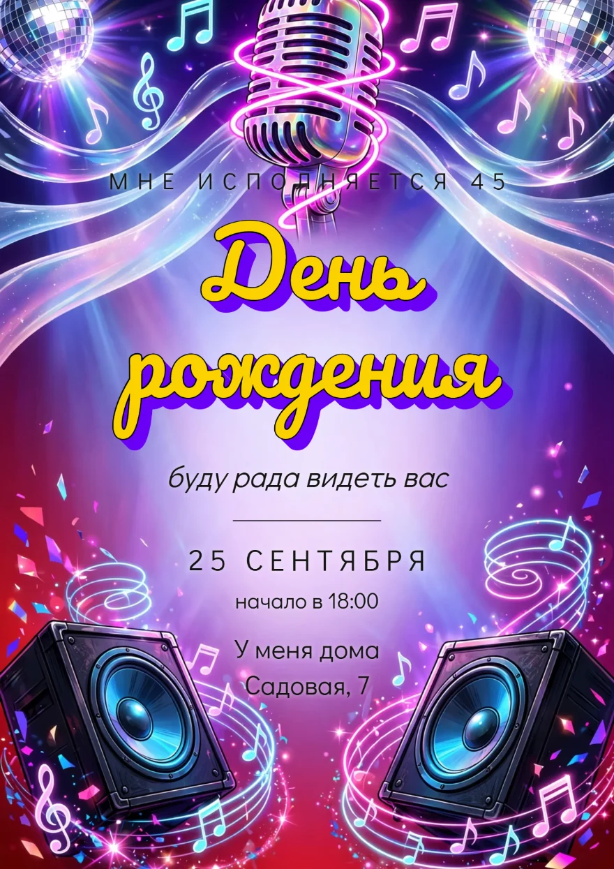 Неоновый микрофон