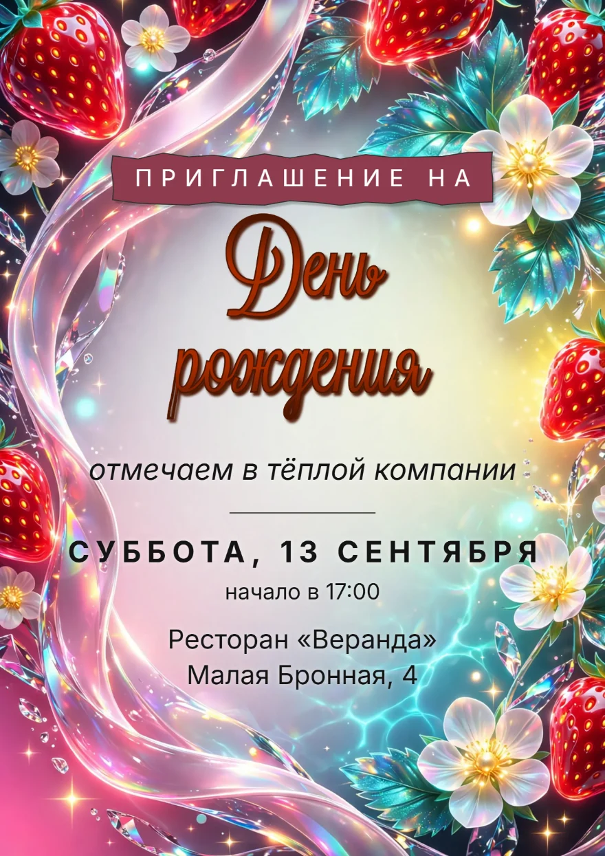 Клубника в кристаллах
