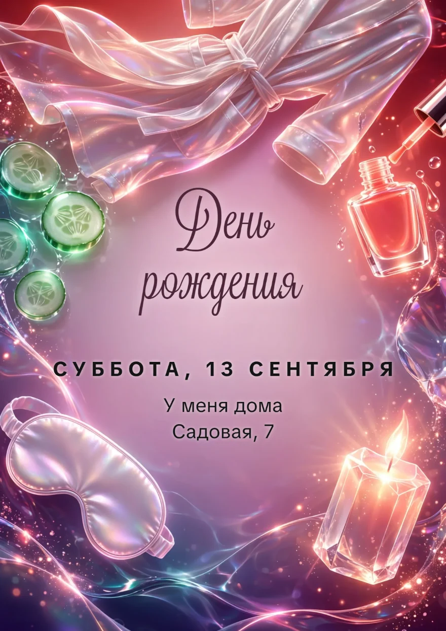 Шёлковый халат со свечой