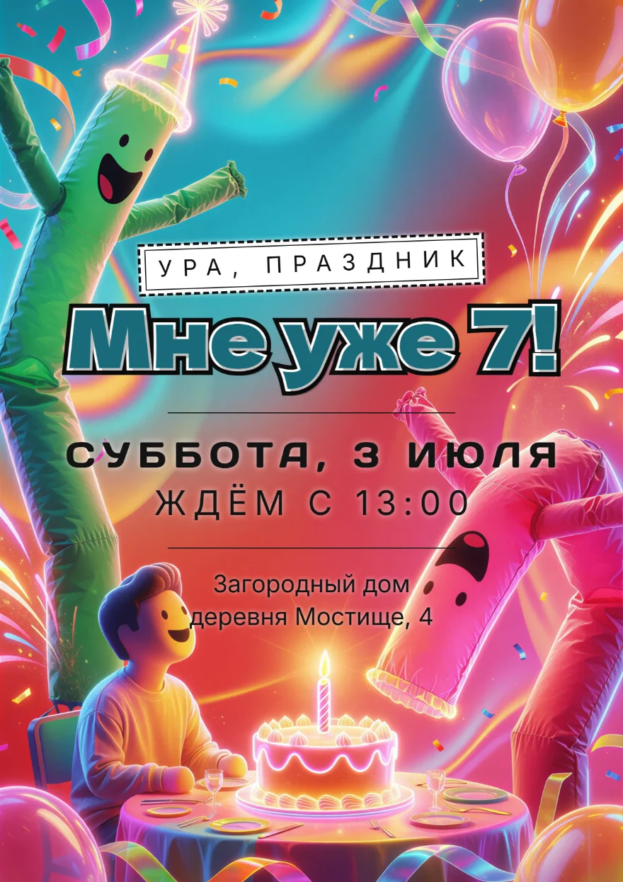 Надувные человечки с тортом