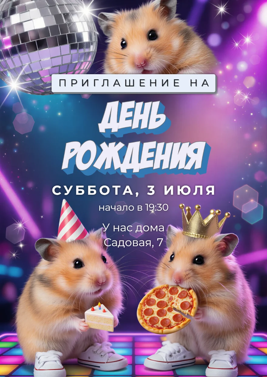 Хомяки на дискотеке