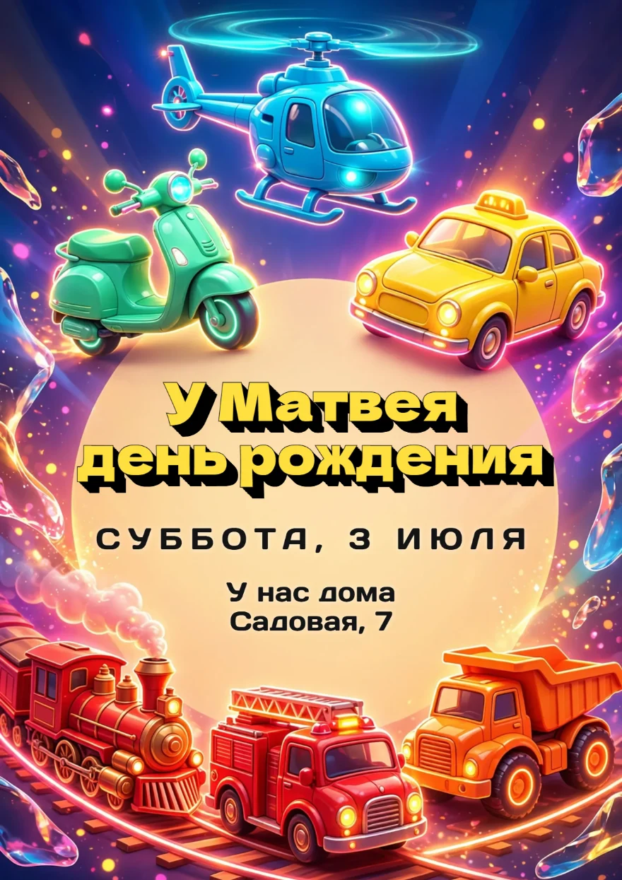 Светящиеся игрушечные машинки