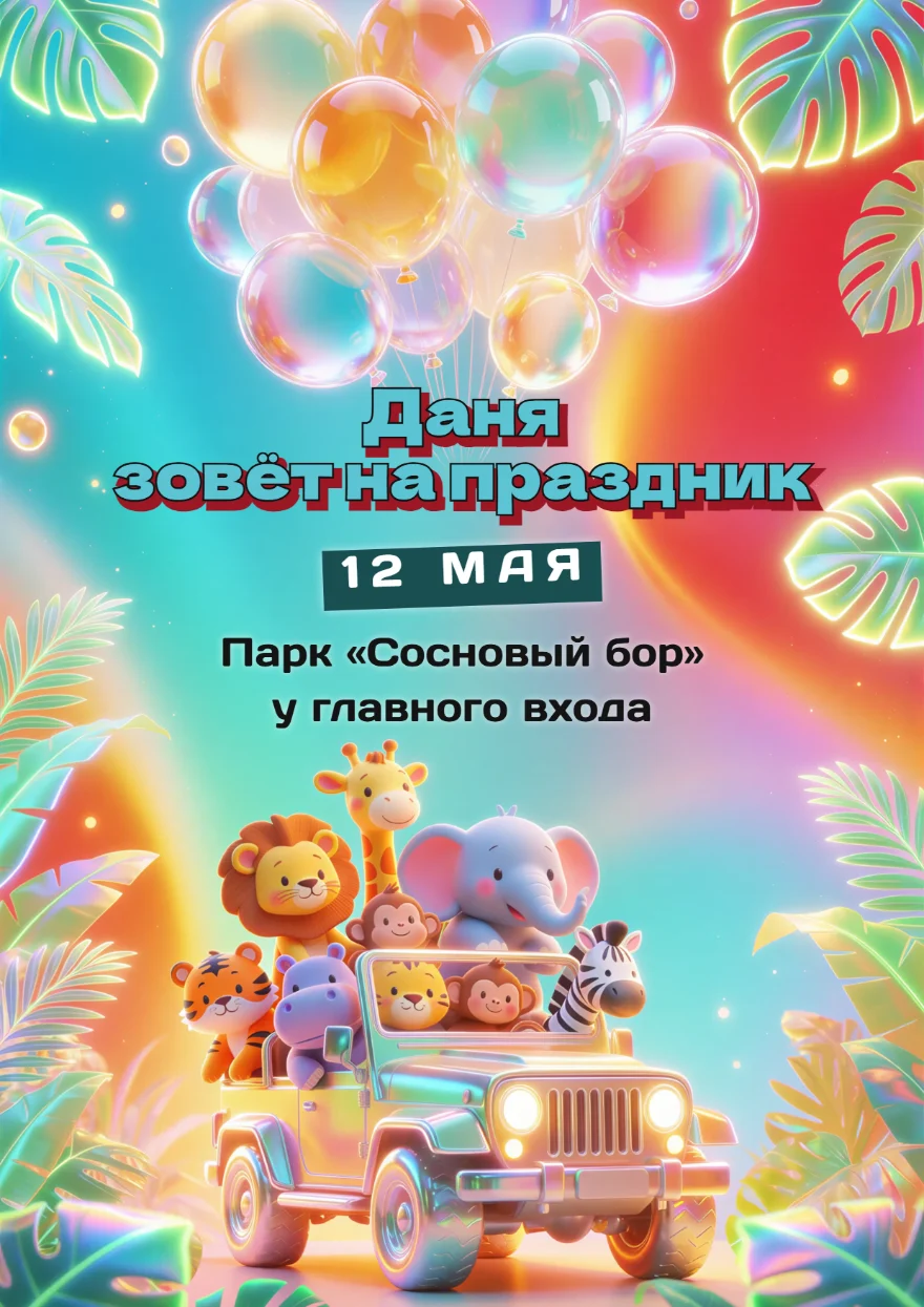 Джип со зверятами в тропиках