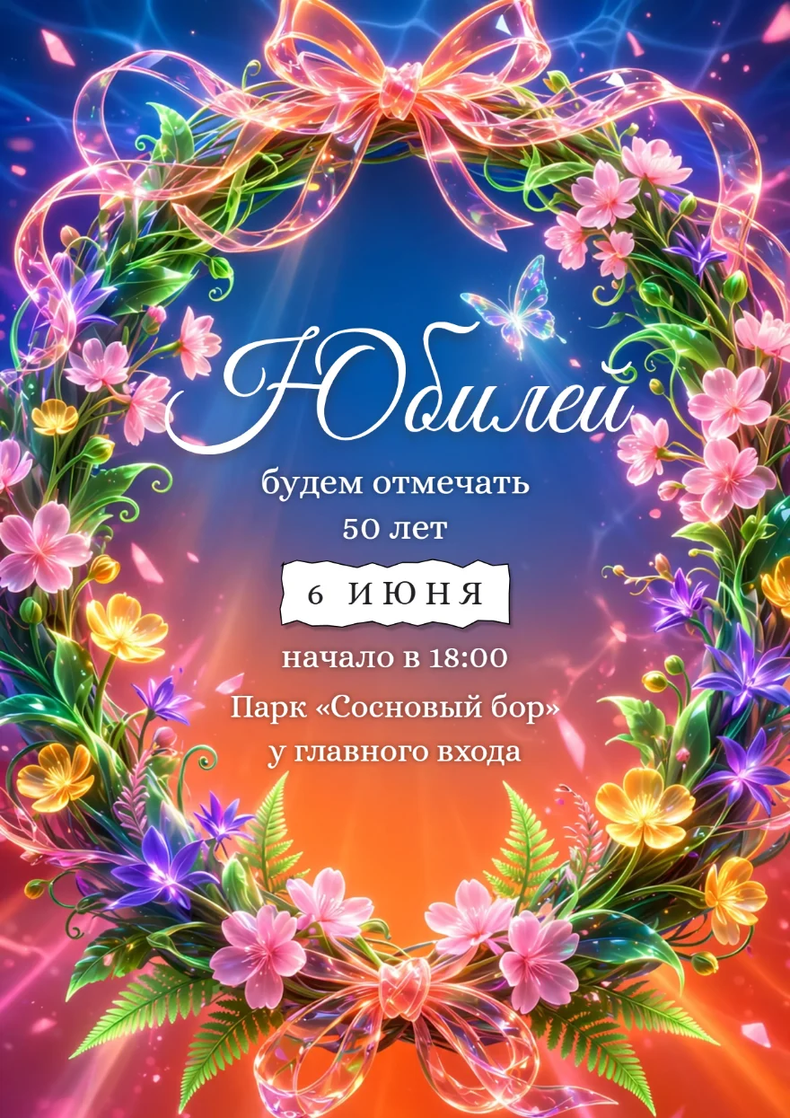 Сияющий венок с цветами