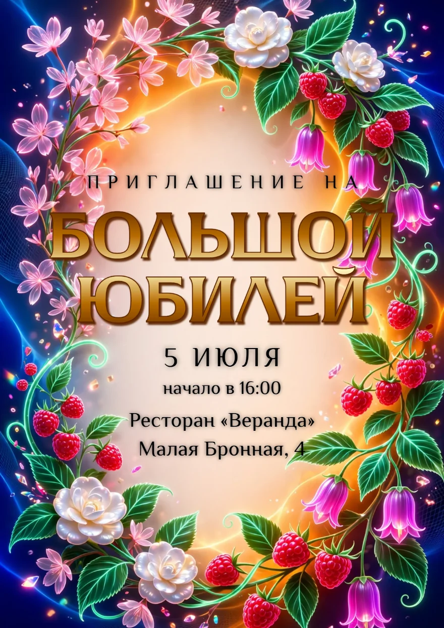 Венок со спелой малиной