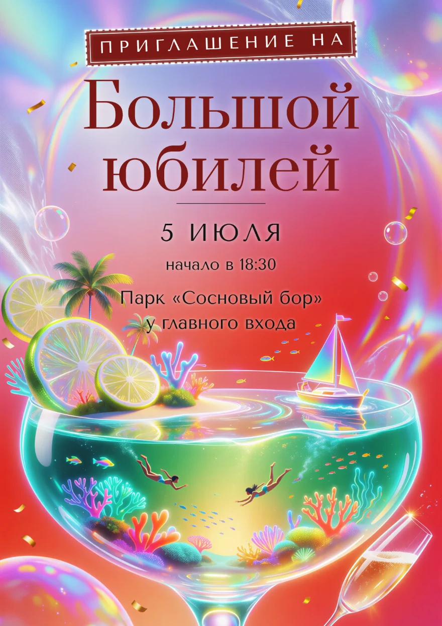 Тропический остров в бокале